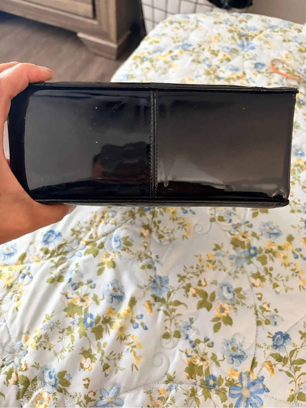 Vintage Rangoni of Florence Black patent leather structured crossbody